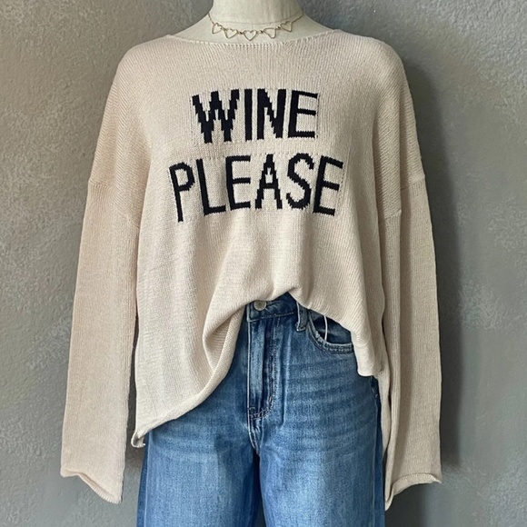 Cozy Wine Please Loose Fit Sweater Top - Picture 4 of 4